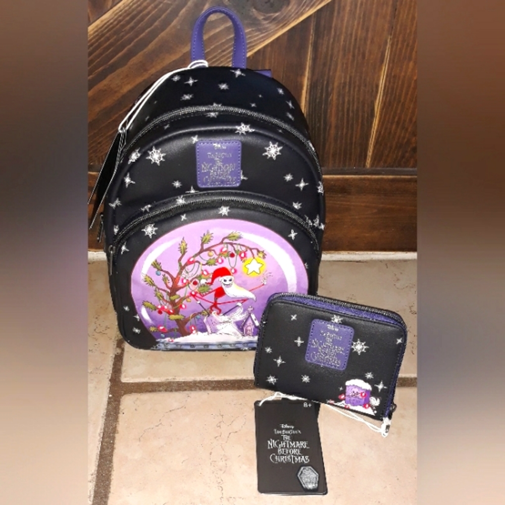 The Nightmare Before Christmas Jack Snow Globe Mini Backpack & Wallet Set *NWT*